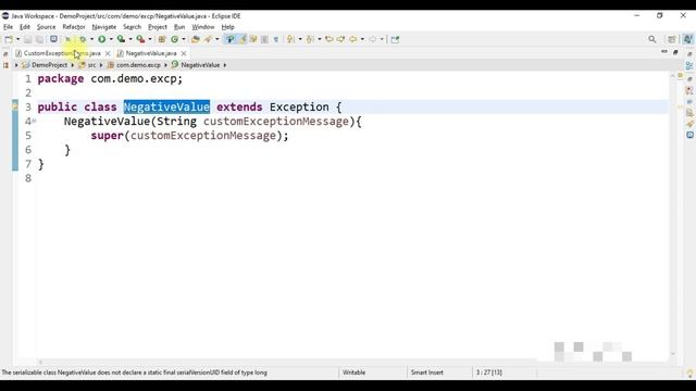 Create Your Own Exception in Java | Class#92 смотреть онлайн