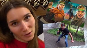 ЛАЗЕРТАГ в ЗАБРОШКЕ Строим шалаш Съемка на канал Super Lev Бургер вечеринка с друзьями Vlog