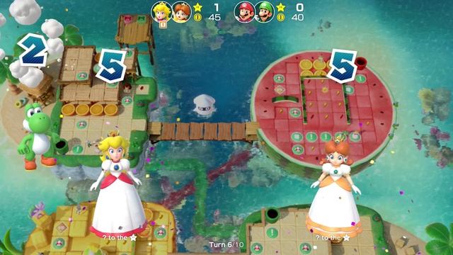 Super Mario Party - Watermelon Walkabout #49 - Team Peach Vs Team Mario Fire (Master Cpu)