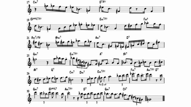 Paul Desmond Solo Transcription on Adagio Ballad смотреть онлайн