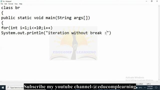 Break Program in Java | Java Break Program | Educomp Learning | New Java Program смотреть онлайн