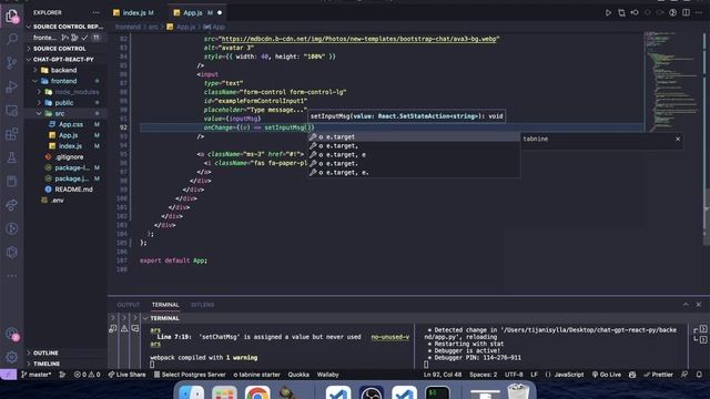 ChatGPT3 clone (Python3-Flask and React js) смотреть онлайн