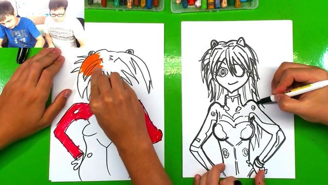 Рисуем девушку аниме ЕВАНГЕЛИОН / Любитель аниме смотреть онлайн