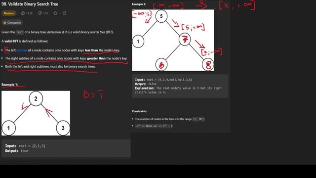 Лучший способ понять строение ДВОИЧНОГО ДЕРЕВА ПОИСКА? | LeetCode №016 - Validate Binary Search Tre смотреть онлайн