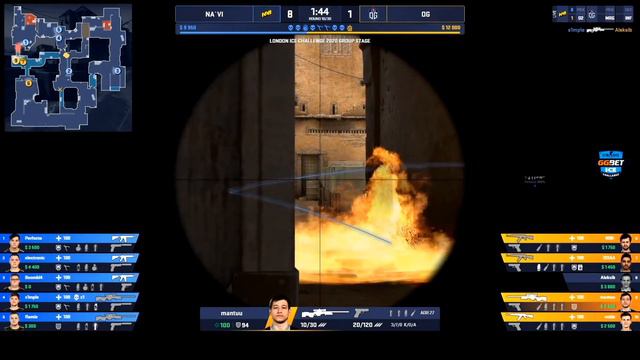 Natus Vincere vs OG [Map 1, Dust 2] (Best of 3) ICE Challenge 2020 смотреть онлайн