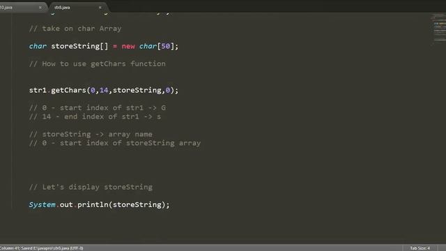 How to store data string to character array in Java? смотреть онлайн
