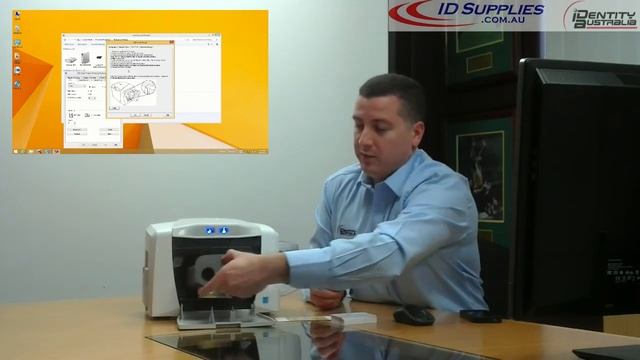 Instructions on how to clean the Fargo C50 card printer смотреть онлайн