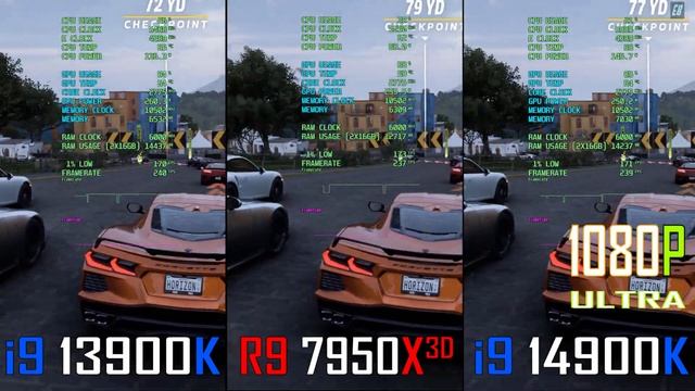 INTEL i9 13900K vs RYZEN 9 7950X3D vs INTEL i9 14900K || PC GAMES BENCHMARK TEST || смотреть онлайн