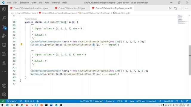 [Java] Count of Subset Sum [Dynamic Programming] смотреть онлайн