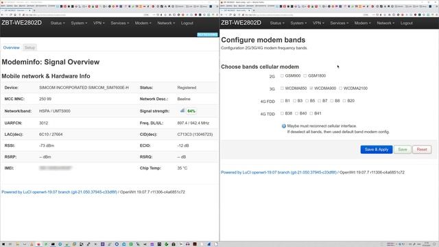 Configure Fixed BAND Cellular QMI Modem Via OpenWRT LuCI.