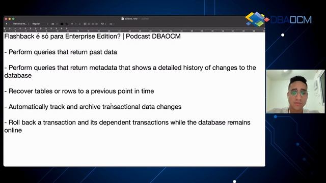 Flashback é só para Enterprise Edition? | Podcast DBAOCM смотреть онлайн