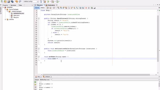Battleship - Part 4/10 Adding The SetupGame Method