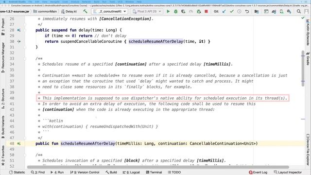 How delay() works - Kotlin Coroutines on Android Fundamentals Part 7 смотреть онлайн