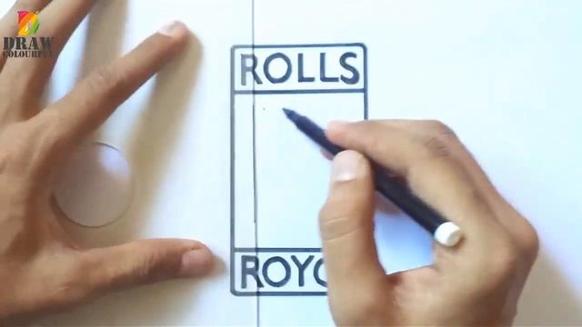 How to draw Rolls Royce logo | satisfying art, cool drawing смотреть онлайн