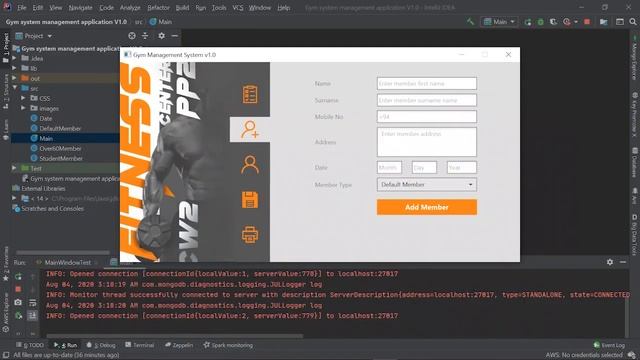 Gym Management System (Java+MongoDB) смотреть онлайн