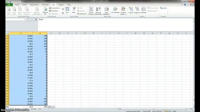 NXT Datalogging To Excel