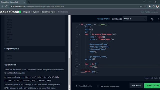 Nested lists in HackerRank #13 || HackrRank ||#python смотреть онлайн