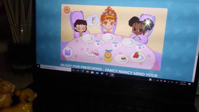Simba and nala plays Fancy Nancy mind your manners tea party. смотреть онлайн