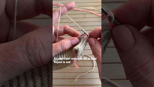 Atelyeah ( double stitch ) neckband (original), top down, two colored (full version), смотреть онлайн