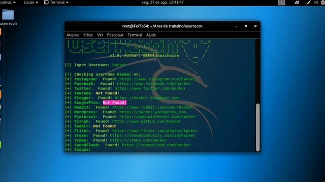 REDES SOCIAIS [BUSCAS RÁPIDAS COM USERRECON] смотреть онлайн