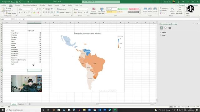 Mapa GEOGRÁFICO INTERACTIVO en EXCEL смотреть онлайн