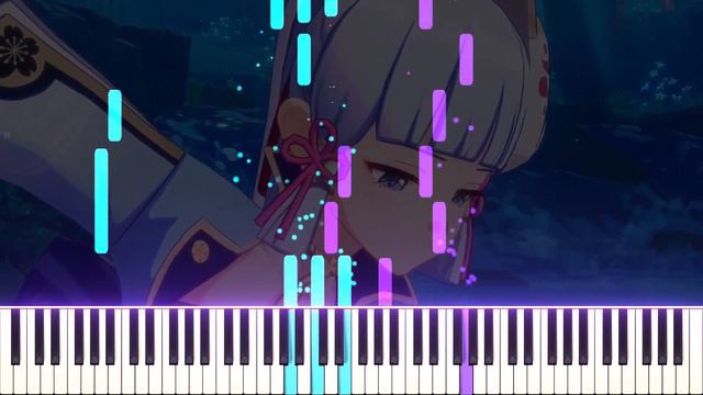 Genshin Impact OST - Ayaka Story Quest Cutscene: Ayaka's Dance | [Piano Cover] (Synthesia)「ピアノ」 смотреть онлайн