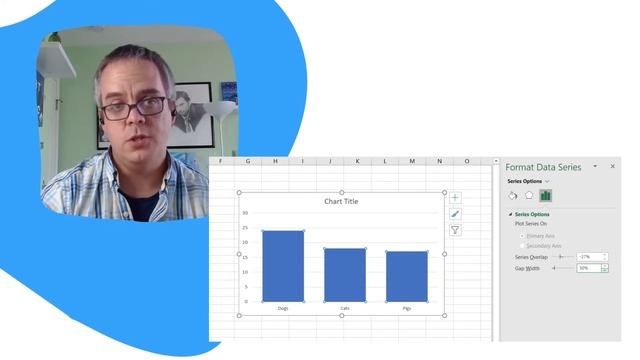 Gap Width. How to get rid of the space between Excel bar graph bars. Quick Tips смотреть онлайн