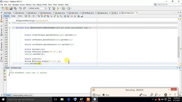 HOW TO CREATE A SIMPLE CRICKET SCORING SYSTEM IN JAVA NET BEANS 8.2 PART 2 смотреть онлайн
