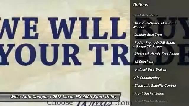 2015 Lexus RX 450h Des Moines IA L15R695