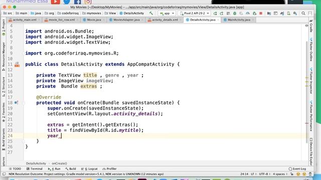 72 Android Studio Movie project RecyclerView & setOnClickListener смотреть онлайн