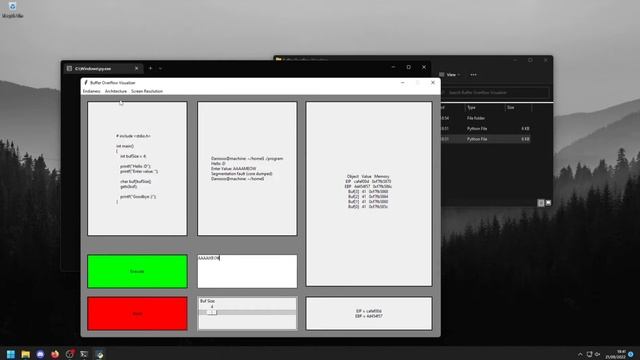 Buffer Overflow Visualizer | Python Tkinter Project смотреть онлайн