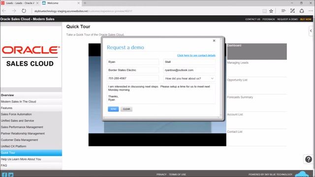 Sky Blue for Oracle Sales Cloud смотреть онлайн