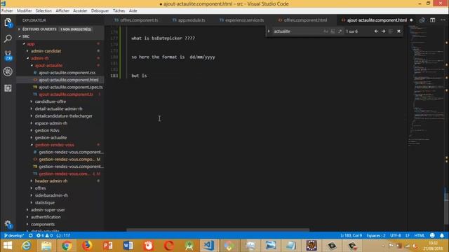 How to change the date format in the datepicker (bsDatepicker) of Angular html смотреть онлайн