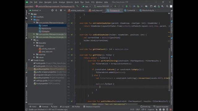 Filter RecyclerView using SearchView || Android Studio Tutorial смотреть онлайн