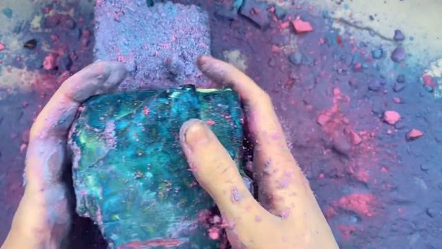 BLUE, PINK, & PURPLE DYED GYM CHALK | 8 BLOCKS смотреть онлайн