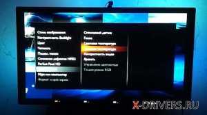 Меню телевизора Philips 46PFL8007T (X-DRIVERS.RU)