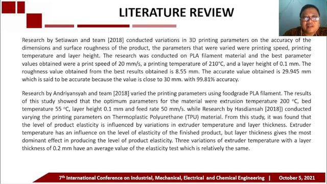 ICIMECE2021: ME98-Parameter Optimization of FDM Type 3D Printing Against...- Tri Hannanto Saputra смотреть онлайн