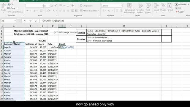 How to delete duplicate rows in excel (Identify and delete) смотреть онлайн