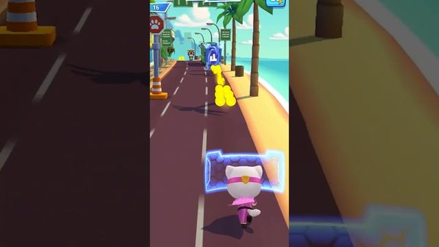 Talking Tom Hero Dash catch up with the boss raccoon save Angela plays android games Google Play смотреть онлайн