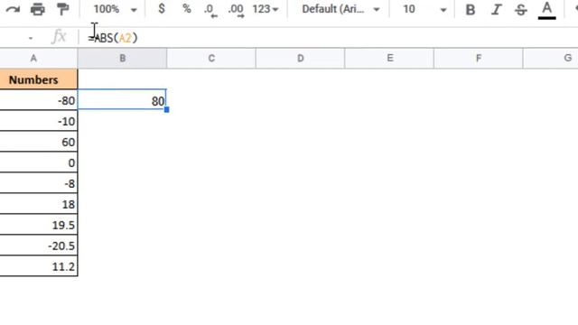 How to Find the Absolute Value in Google Sheets смотреть онлайн