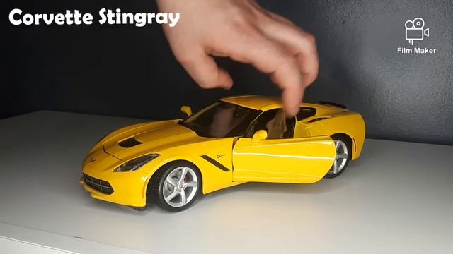 1/18 scale Corvette Stingray model car unboxing review Maisto смотреть онлайн