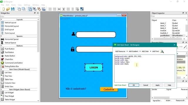 Como criar o efeito de botão pressionado no QtDesigner смотреть онлайн