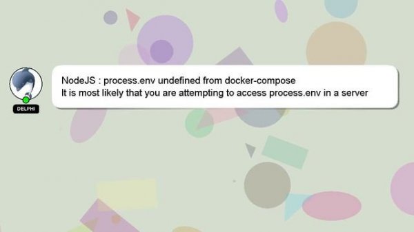 NodeJS : process.env undefined from docker-compose