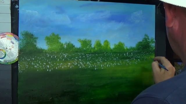 ?Toilet Paper Rolls Dandelion Painting Cotton Swabs Technique for Beginners clive5art смотреть онлайн