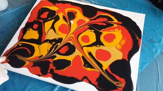 Акриловая заливка. Картина по шагам. AcrylicFluidPouring.FluidArt.