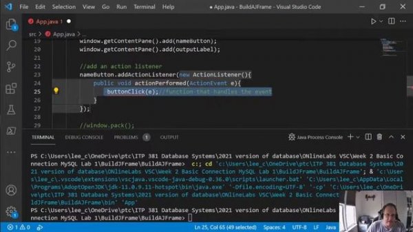 JFrame app create a Swing JFrame using Visual Studio Code part 0/3