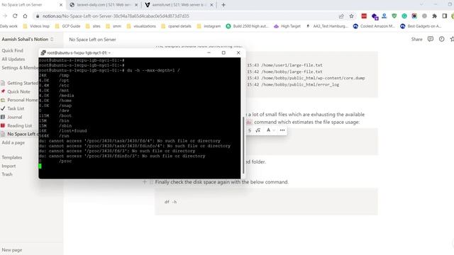 No Space Left on Device | fwrite() | /dev/vda1 is 100% Used | Ubuntu смотреть онлайн