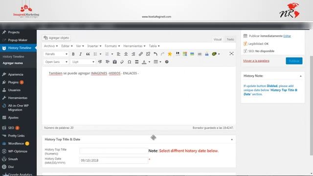 Cómo hacer una linea de tiempo en WordPress смотреть онлайн