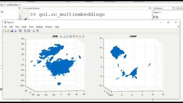 scGEAToolbox: Multi-dimensional view of tSNE and UMAP embeddings смотреть онлайн