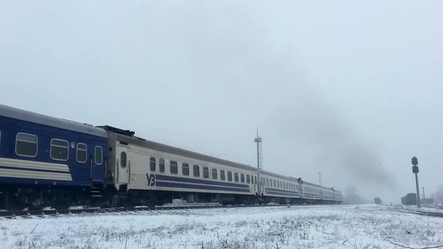 ТЭП70-0056 с поездом 19 Киев - Попасная смотреть онлайн